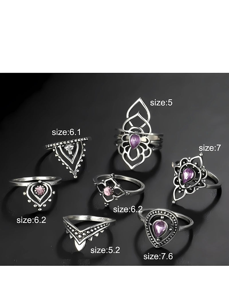 Flora Midi Ring Set