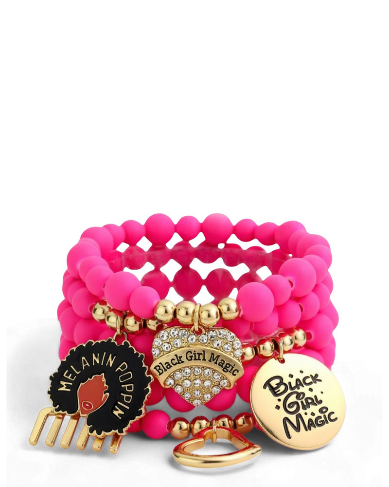 Black Girl Magic Bracelet Set