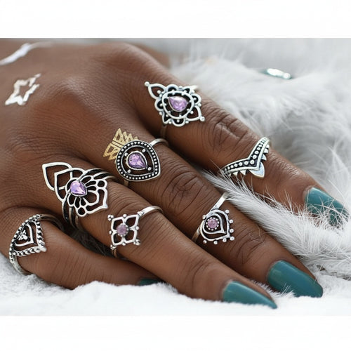 Flora Midi Ring Set